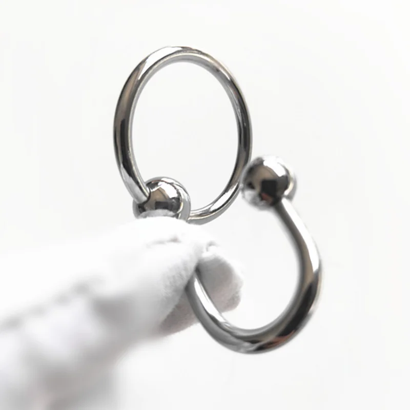 Male Sex Delay Glans Ring Metal Bead Penis Rings Stimulator Irritation Urethral Dilators Cock Ring Penis Plug Sex Toy For Men