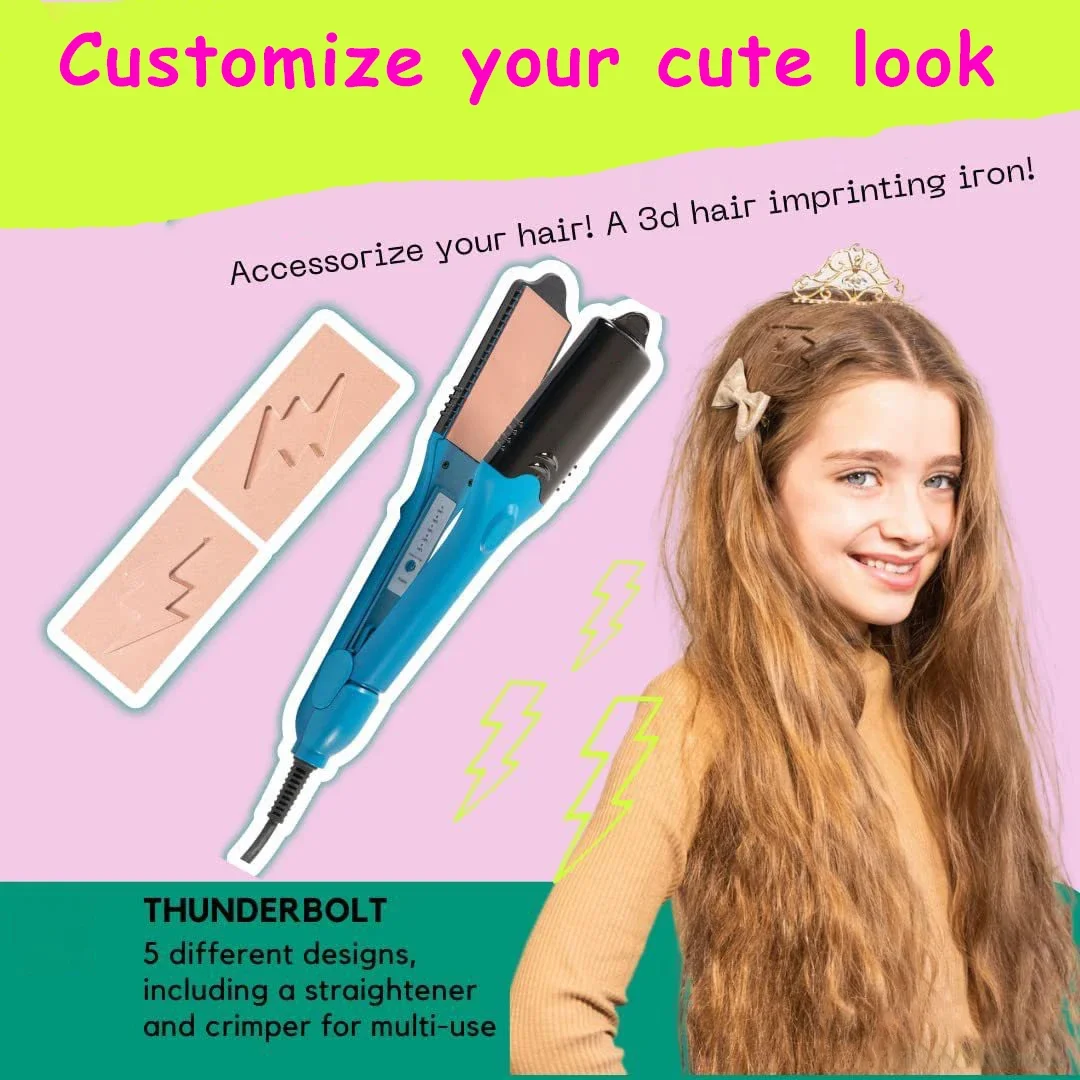 3D Styling Straightener  3D Image Hair Imprinting Iron  Star Splint Curling Iron Straightener  5 Different Plates 3D Embossing