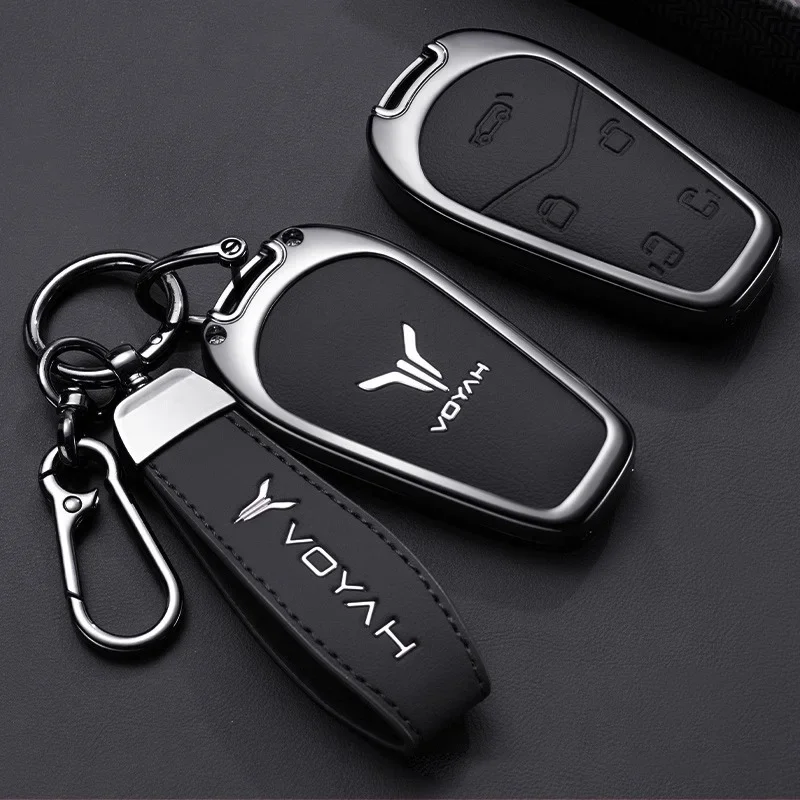 Zinc Alloy Car Key Case for Voyah Dream Dreamer PHEV EV Keychain Remote Protection Cover Bag Shell Holder Fob Accessories