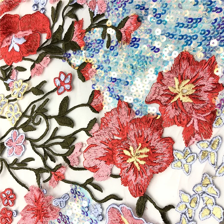 

Французская высококачественная сетчатая ткань с вышивкой и блестками, водорастворимая африканская модная кружевная ткань с цветочным принтом, ткань для шитья