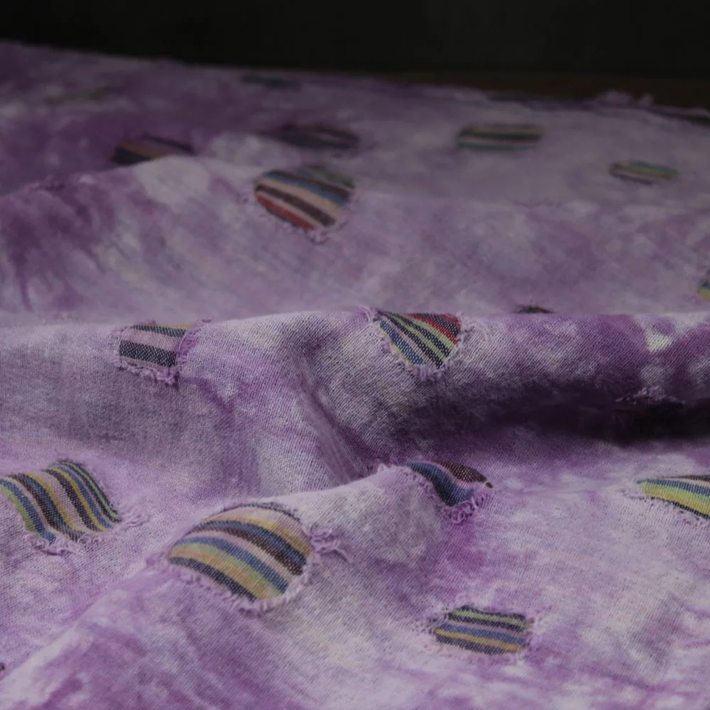 

1yard Quality cotton and linen fabric The hole style tissu Top grade clothes fabric for sewing