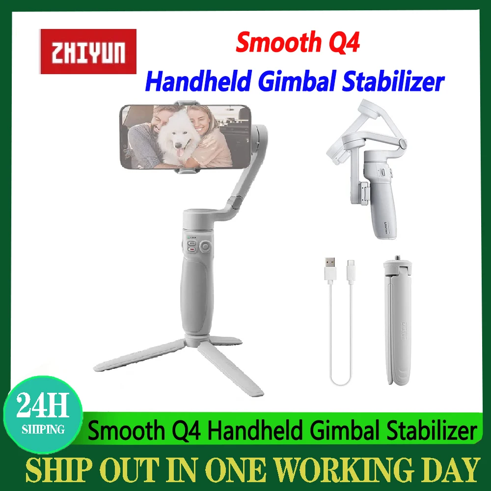 ZHIYUN Smooth Q4 Gimbal Phone Handheld Stabilizer 3-Axis Portable Smartphone For iPhone 14/15 Pro Max/Huawei/Xiaomi Stabilizer