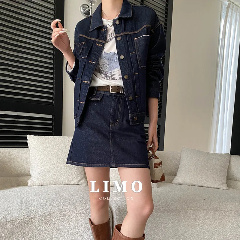 

LIMO 2025 New Women's Lightweight Denim Jacket for Spring Summer Cotton Casual Commuter Blazer with Fashion
