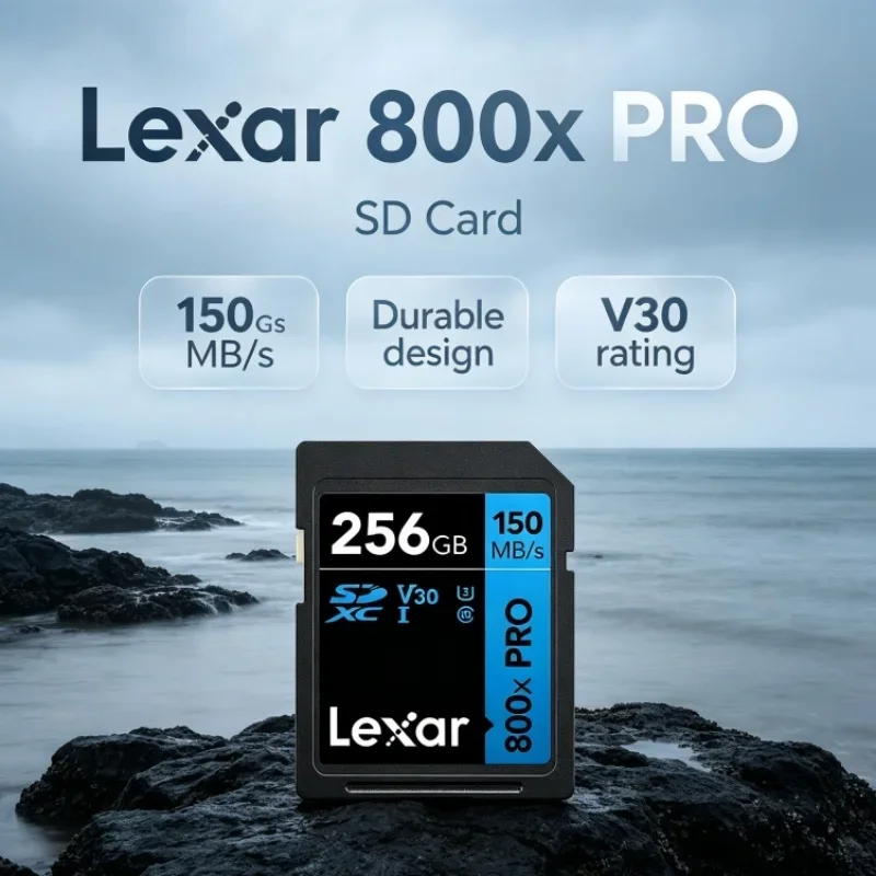 Lexar SD Card 800x Pro SDXC SDHC Flash Card Read 150MB/s 64GB 128GB 256GB V30 Storage Card UHS-I 128GB Memory Card for Camera