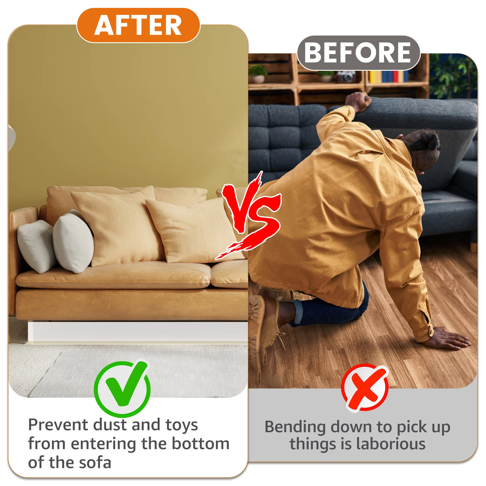 مانع تحت الأريكة من كلوريد البولي فينيل لتحت الأريكة ، أسود ، شفاف ، متعدد الأغراض ، مقطوع ، فجوة أريكة ، مصد ، سدادات ، 300x11cm