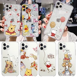 Disney Winnie The Pooh Cute for Apple iPhone 15 14 13 12 11 Pro Max X XR XS 8 7 6 5 SE Transparent Silicone Soft Phone Case