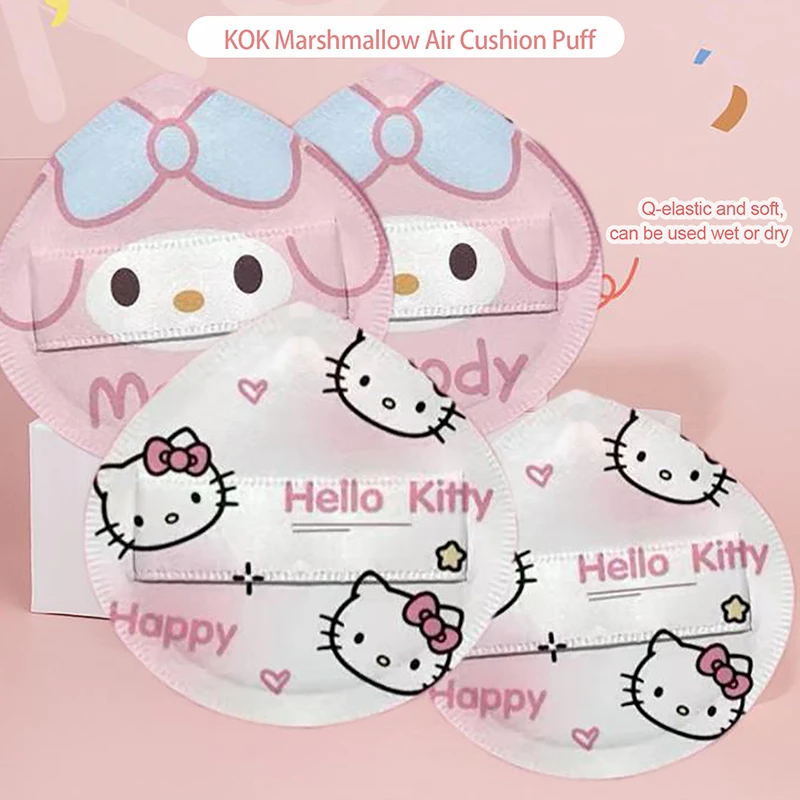 Cartoon Sanrio My Melody Kuromi Y2k Cotton Candy Air Cushion Powder Puff Ins Girl Heart Kawaii Beauty Makeup Tool Festival Gifts