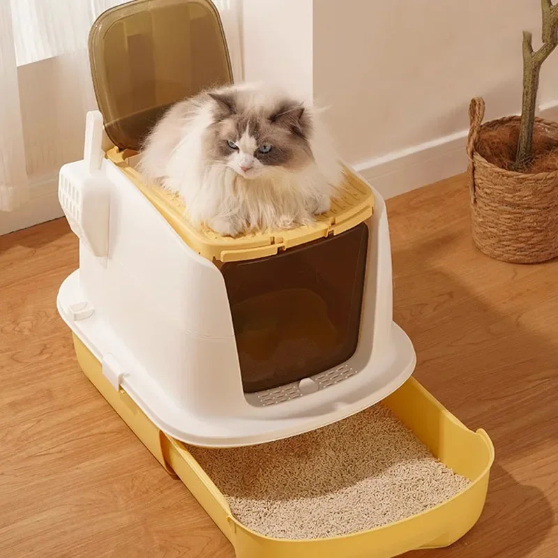 

Training Kit Cat Litter Box Scratcher Supplies Sandbox Sandbox Closed Condo Bathroom Cat Toilet Bed Cage Gatos Kitten Accessorie