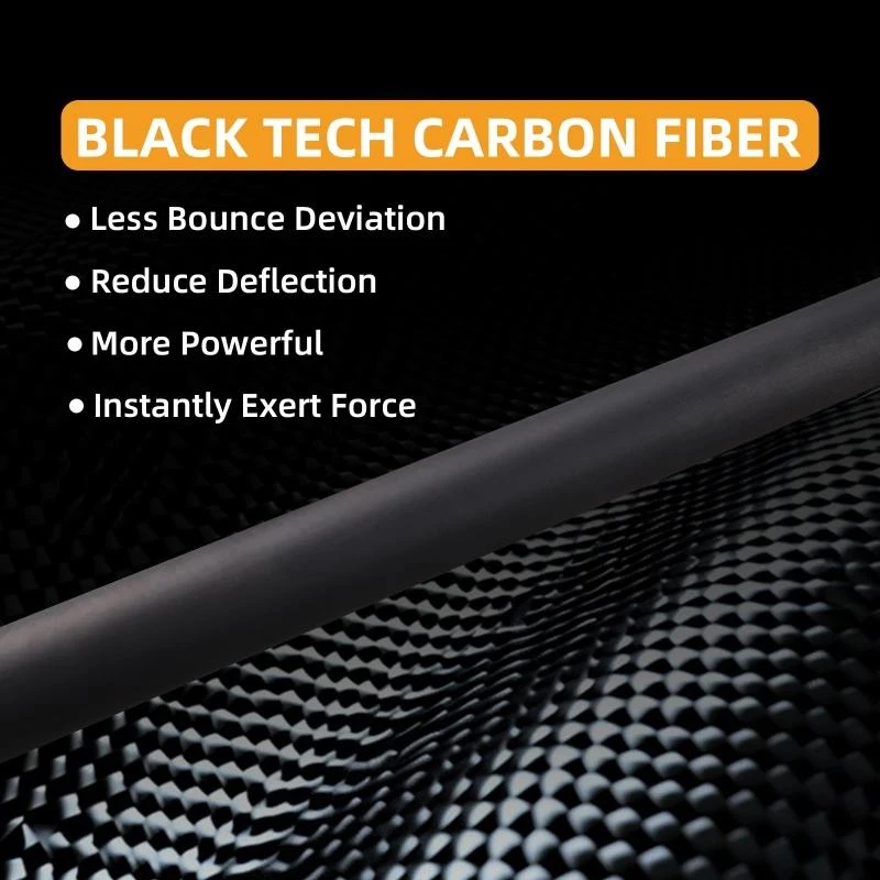 Professional 13mm 55 Inches Carbon Fiber Jump Break Cue 3 Section Quick Release Low Deflection Pool
