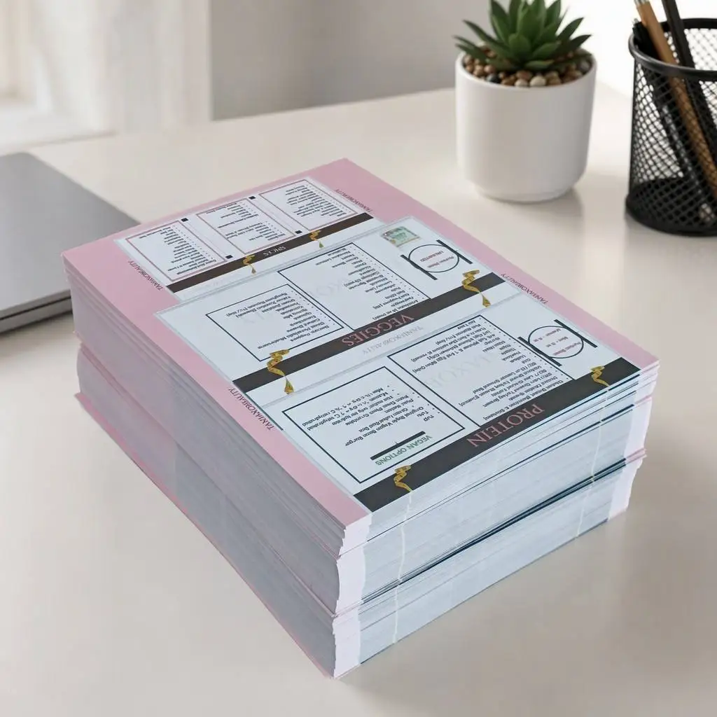 100Pcs Bulk Custom Printed A5 Paper Flyers Business Advertising Party Event Promotion Marketing Supplies