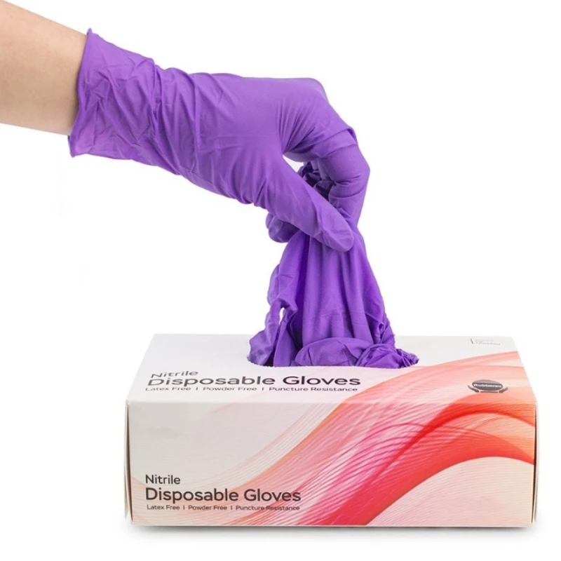 20/50PCS Purple Nitrile Gloves Disposable Kitchen Gloves Household Cleaning Work Beauty Spa Hair Salon Tattoo Gloves Powder Free