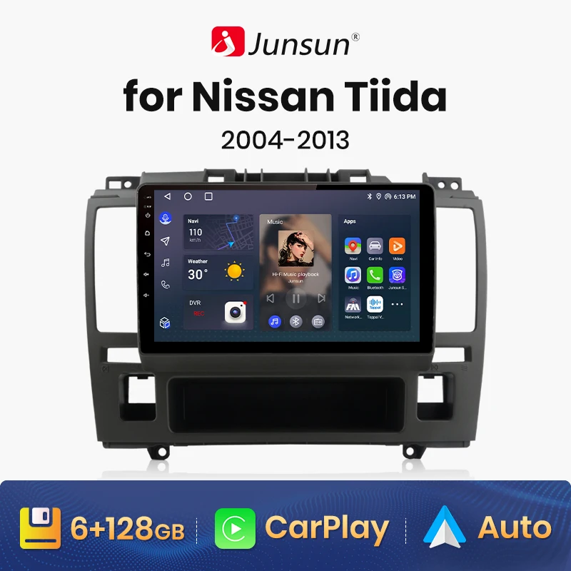 

Junsun V1 AI Voice Wireless CarPlay Android Auto Radio for Nissan Tiida C11 2004-2013 4G Car Multimedia GPS 2din autoradio