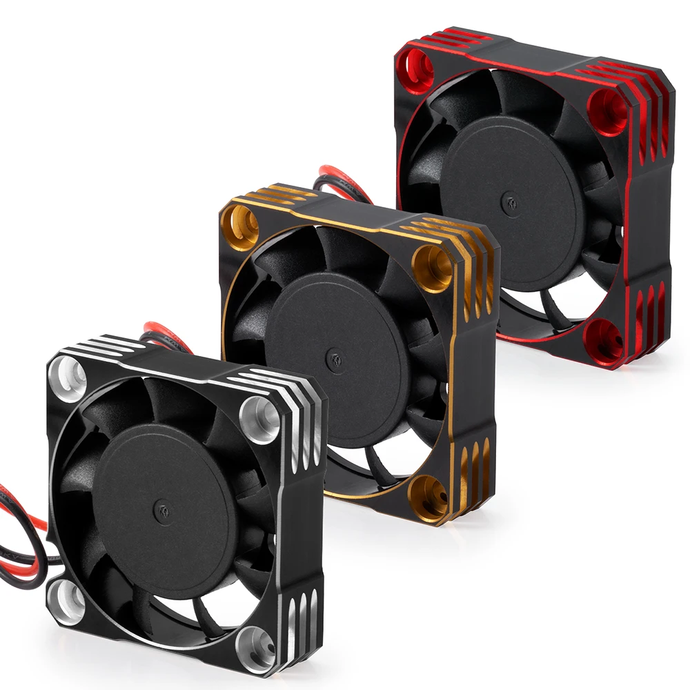 AXSPEED Metal Cooling Fan Heat Sink Fan Cover 25x25/35x35/40x40mm for 1/7 1/8 1/10 1/12 RC Car Motor ESC Upgrade Parts