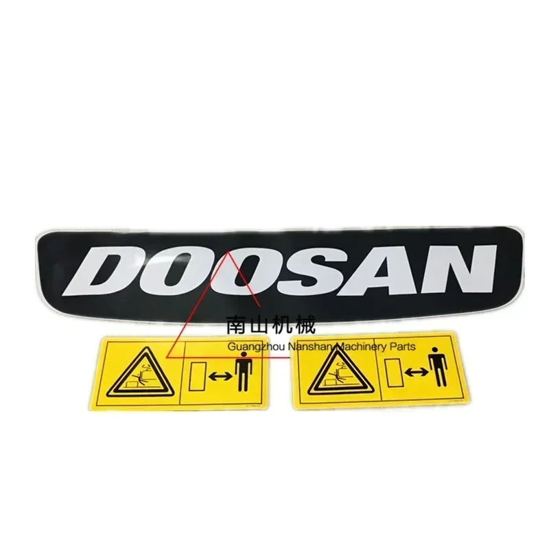 Excavator Accessories for Daewoo Doosan DX55 60 75 88-9C Rear Counterweight Sticker Logo Color Bar Danger Sticker