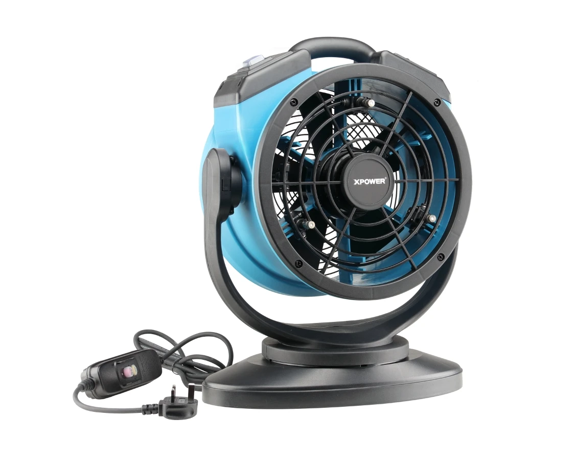 مروحة رذاذ XPower FM-68 تبريد خارجي تتأرجح شديدة التحمل وقوية عالية السرعة مثالية للتخييم والباحات والنزهات والمزيد