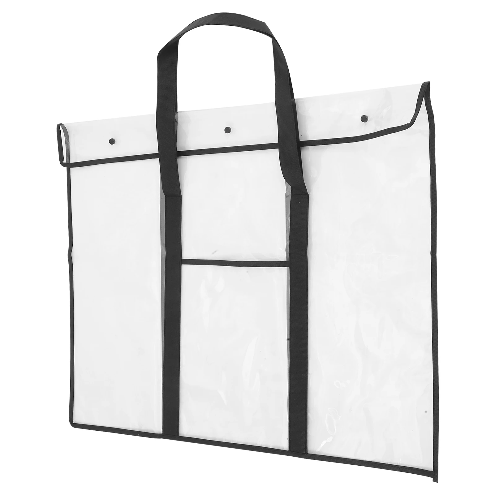 

Portable Drawing Board Bag Artwork Storage Organizer Snap Buttons Non-Woven Fabric Pvc Foldable Lightweight Handheld Painting