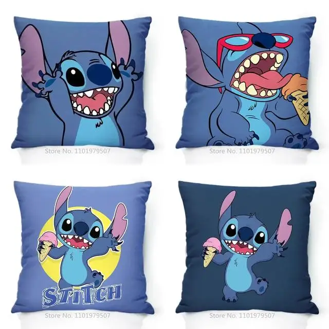

Home Decor Stitch With Ice Cream: Fun Cartoon Pillow Covers Pattern Cushion Cover Suitable For Sofa Bedroom Car Pillow Cover