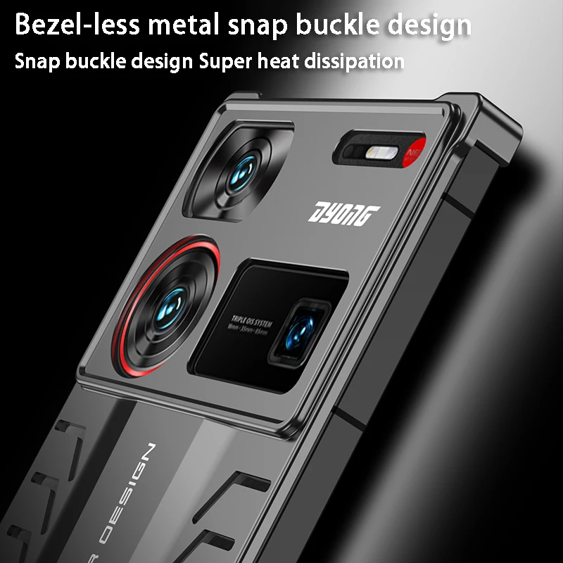 Aluminum Alloy Heat Dissipation Metal Case For For ZTE Nubia Z60 Ultra  Z70 Ultra Super Sports Car Design Phone Cover