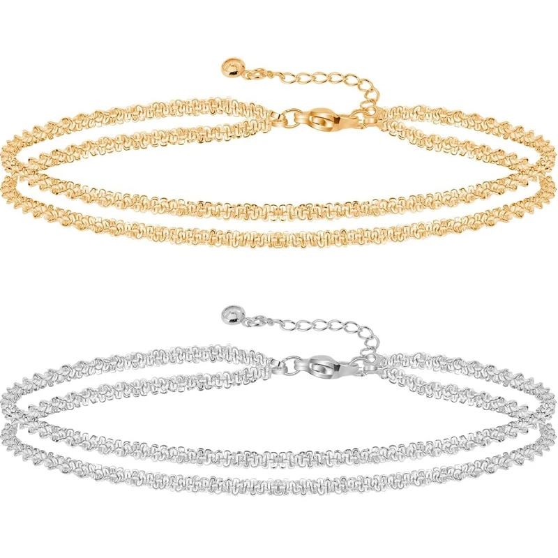 Anklet for Women in Stainless Steel 2 units