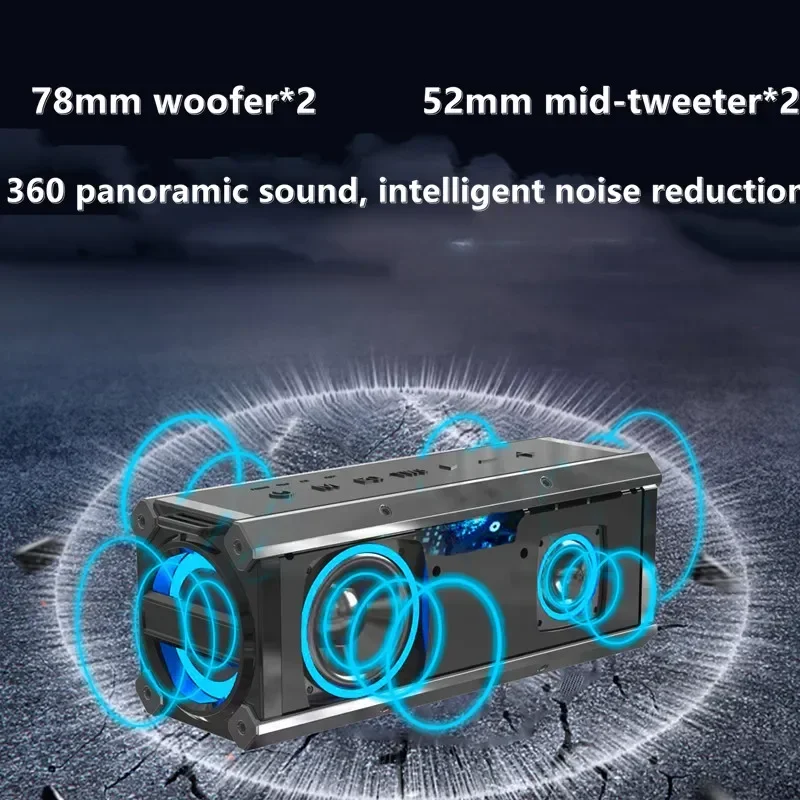 SODLK T200 Plus سماعة لاسلكية تعمل بالبلوتوث المتكلم المسرح المنزلي مضخم صوت خارجي محمول Audio120W قوة فائقة تشغيل 8 ساعات #4