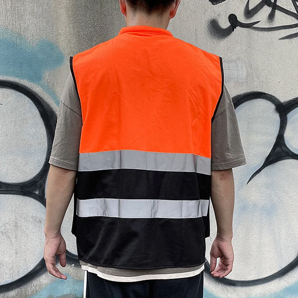 Imagem -06 - Unisex Reflective Safety Vest Logotipo Personalizado Alta Visibilidade Motocicleta Ciclismo Segurança ao ar Livre Construção Roupas de Trabalho