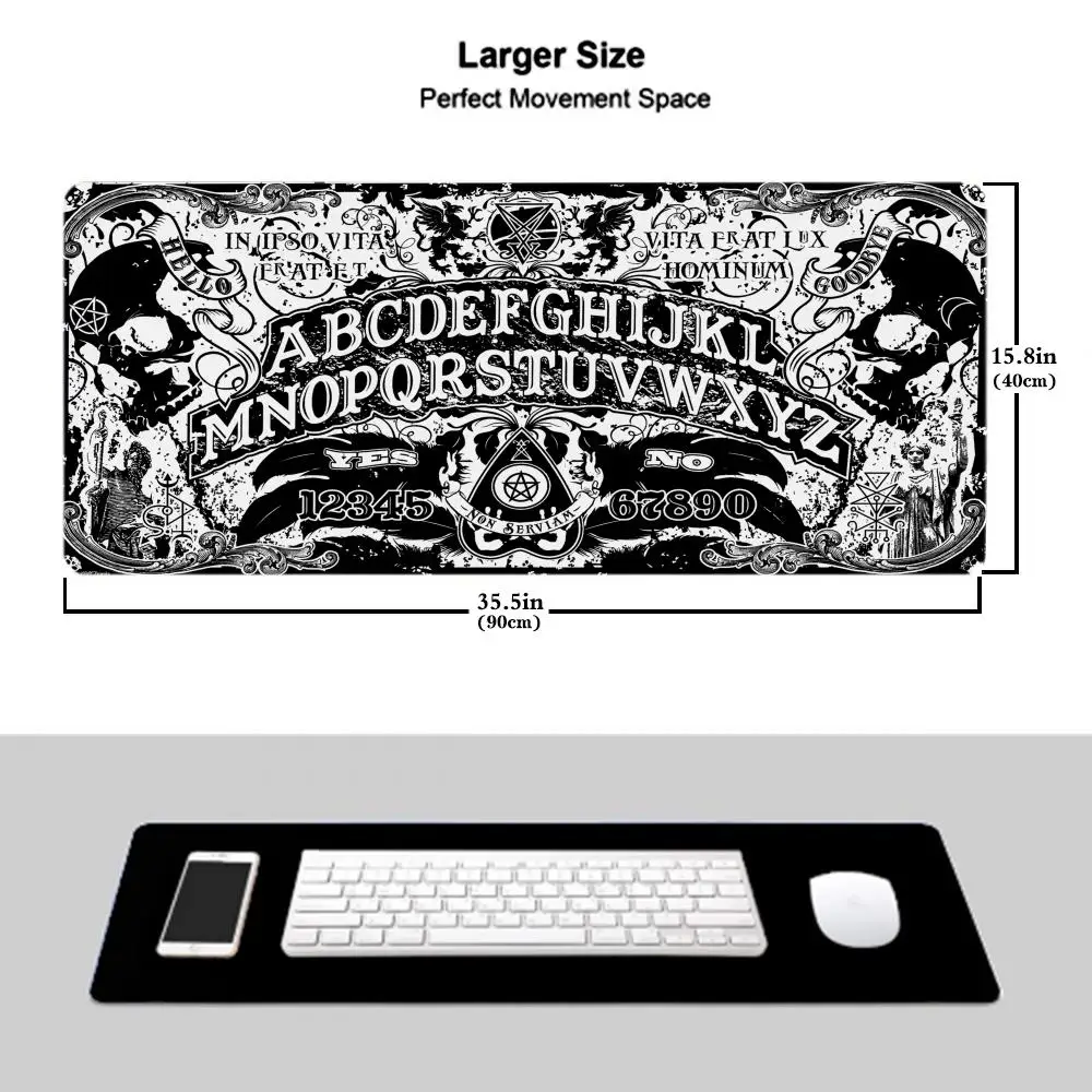Ouija Mouse Pad Mouse Pad Extended Gaming Keyboard Mats Large 90x40cm XXL Gamer Mousepad