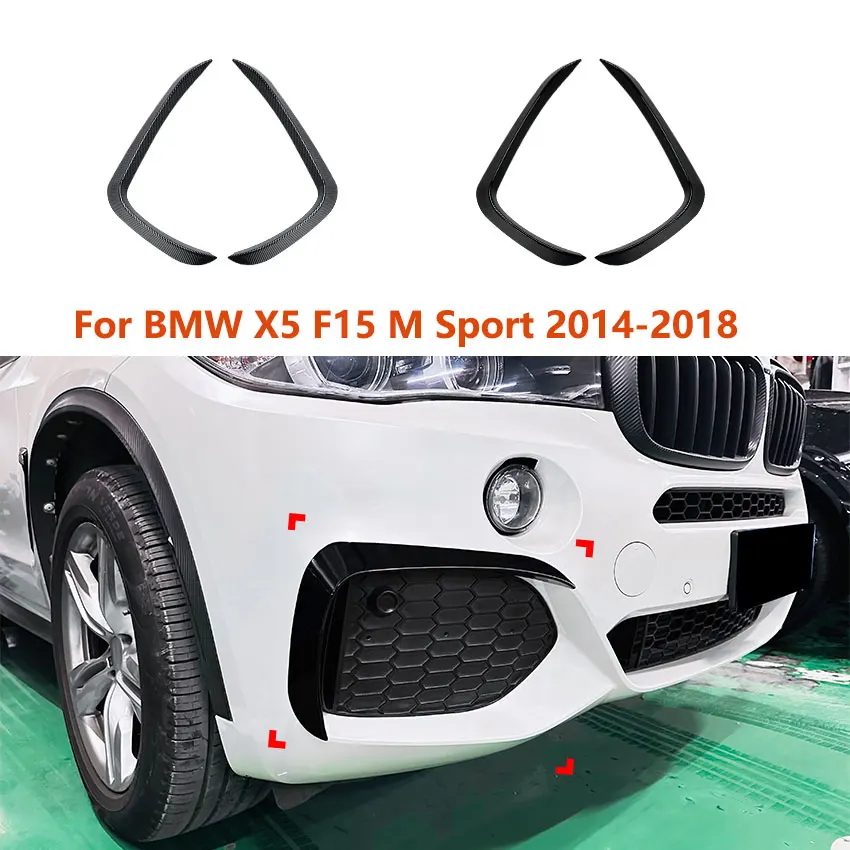 Car Front Wind Knife Stricker For BMW X5 F15 M Sport 2014-2018 Front Wind Blade Trim Windshield Grille Exterior Guard Decoration