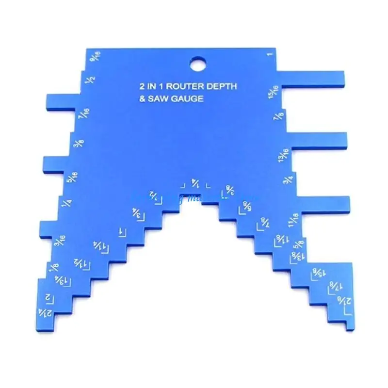 

Y5GD Depth Gauge 2 In 1 Aluminium Alloy Step High Ruler Woodworking