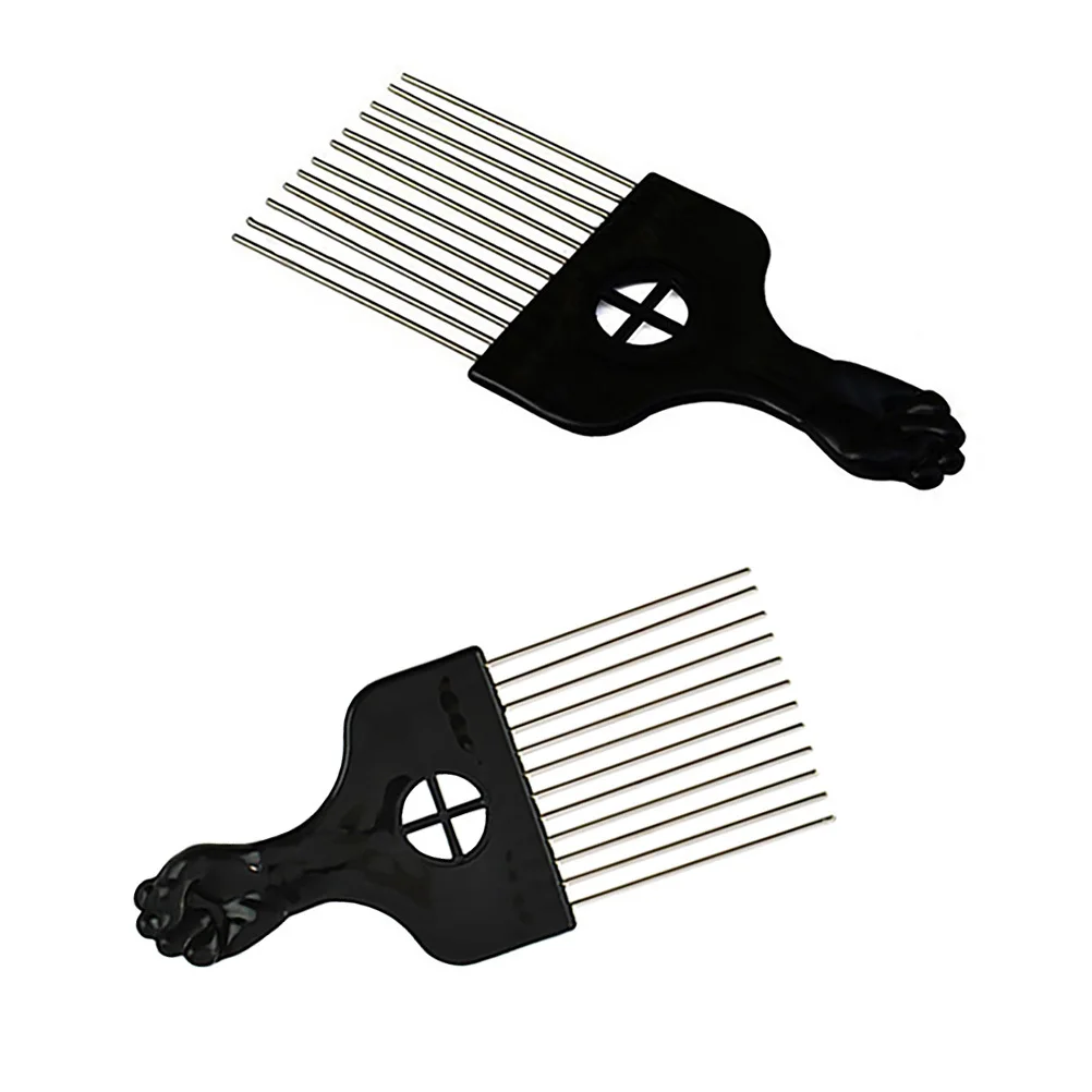 

2pcs Steel Needle Combs Hair Salon Combs For Wet Dry Hair Detangling Styling Tool Hairdressing Comb Set For Men Women