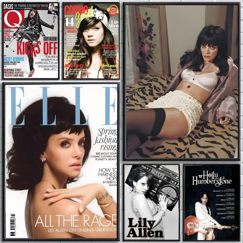 Music Lily Allen Poster Poster HD Self Adhesive Waterproof Wall Art Ideal for Home Office Dorm Bedroom Great Gift
