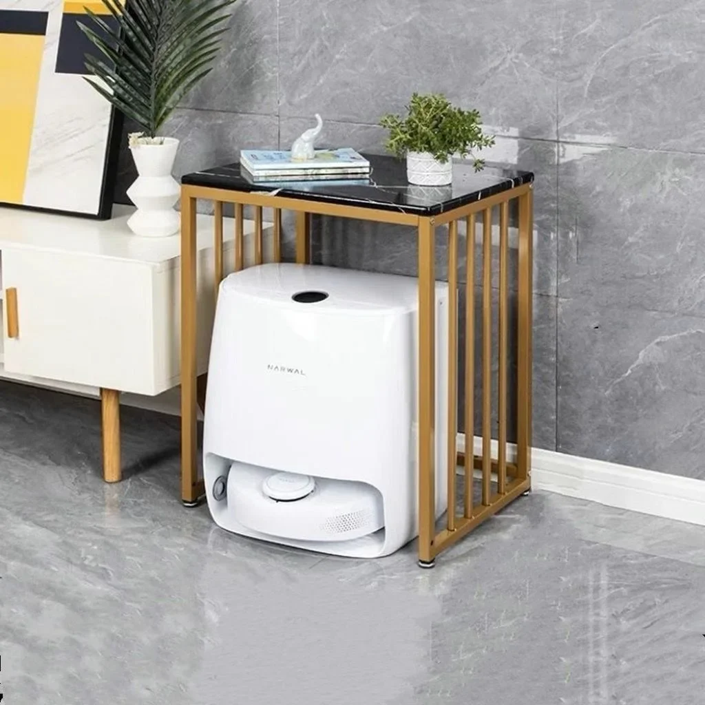 Sweeping robot shelf, living room wrought iron coffee table, household floor water dispenser, storage rack, fish tank