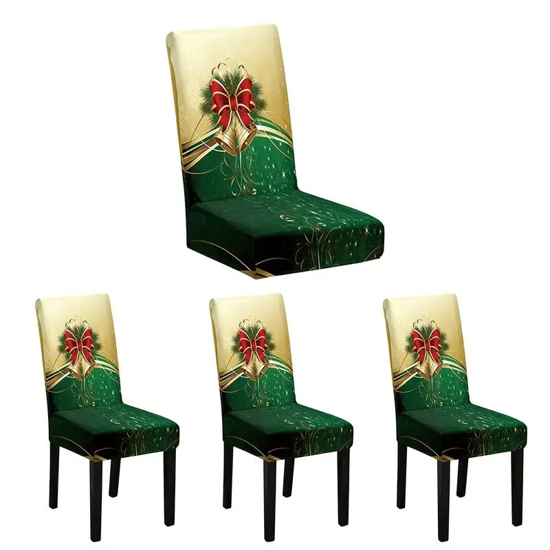 

Christmas Dining Chair Slipcovers 4 Pieces Dining Room Chair Back Cover Christmas Decorations Chair Covers Holiday Chair