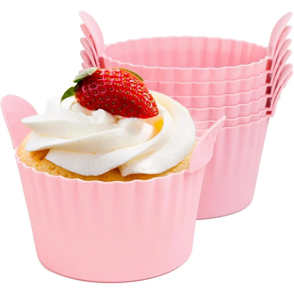 For Poaching Eggs For Making Muffins Pink Silicone Cake Tray Heat Resistant Baking Tool Baking Poached Egg Maker