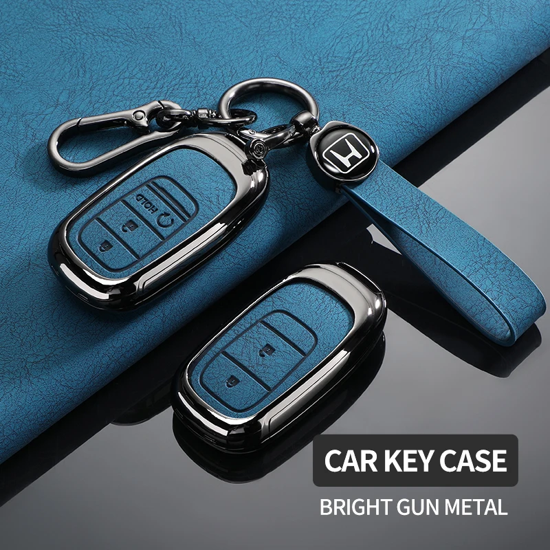 

New Genuine Leather Car Key Cover Case For Honda Civic Accord HR-V CR-V CRV 2022 2023 11th Generation Thinkers 23rd Accessories