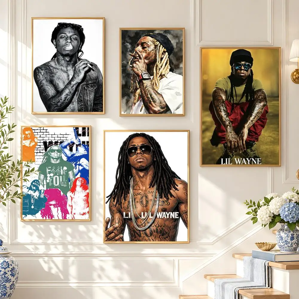 music Lil Wayne Poster Poster HD Frameless Preppy Style Wall Art Home Decor For Living Room Bedroom Gift