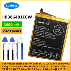 3600mAh HB366481ECW Original High Capacity Battery for Huawei Honor 8 7C Nova 2 lite AUM-L41 LND-AL30 AL29 AL40 TL30 TL40 Phone