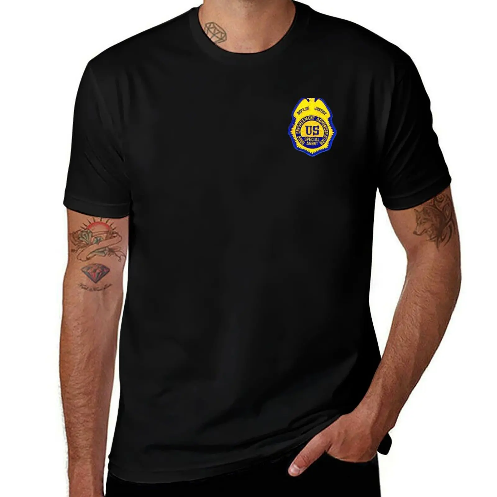 DEA Special Agent T-Shirt Plus Size Gym Sports T-Shirt