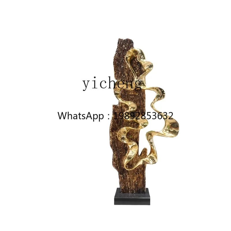 BJ porch staircase corner large abstract sculpture floor ornament zen art
