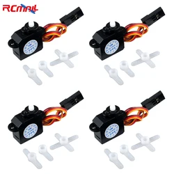 RCmall 4pcs DM-S0020 2.1g Micro Servo 2g with JR Connector 4.8V-6V Digital Servo for RC Airplane Model Accessories