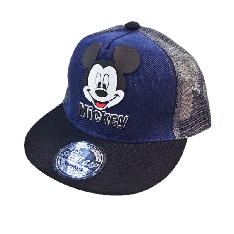 Disney Mickey Mouse Mesh Baseball Cap Summer Fashion Kids Snapback Children Hip Hop Hats