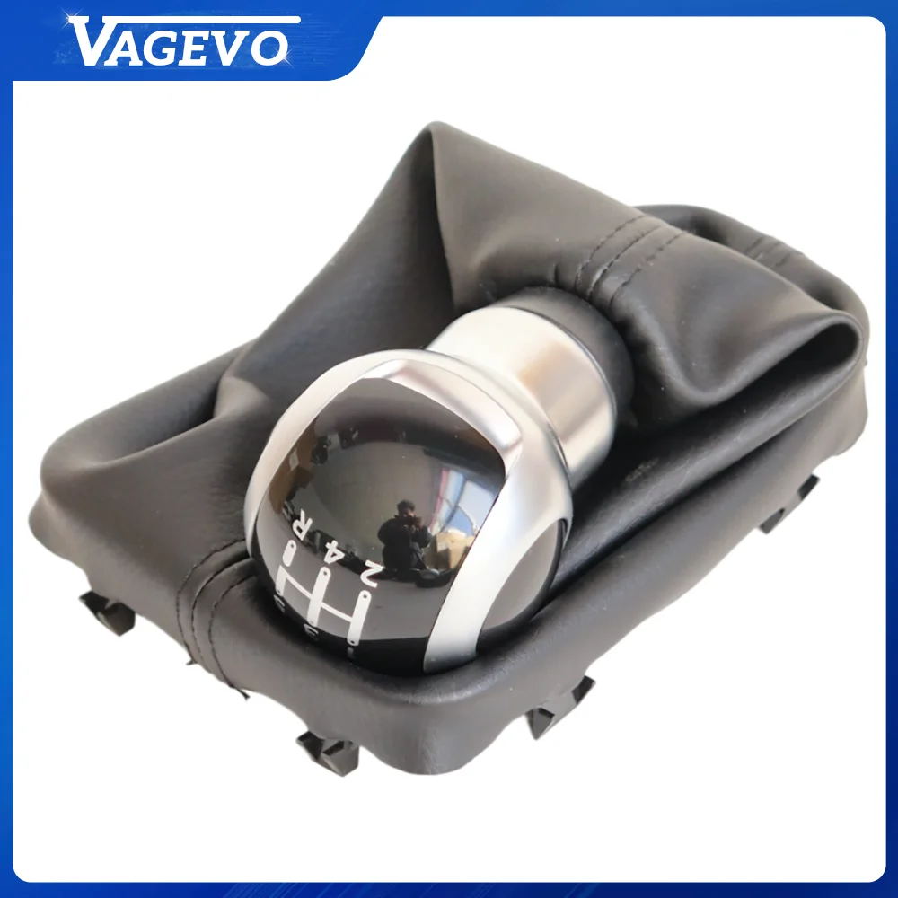 5 Speed Manual Gear Shift Knob Integrated With Leather Gaiter Boot For Peugeot 106 206 207 307 407 Gear Stick Shifter Handball