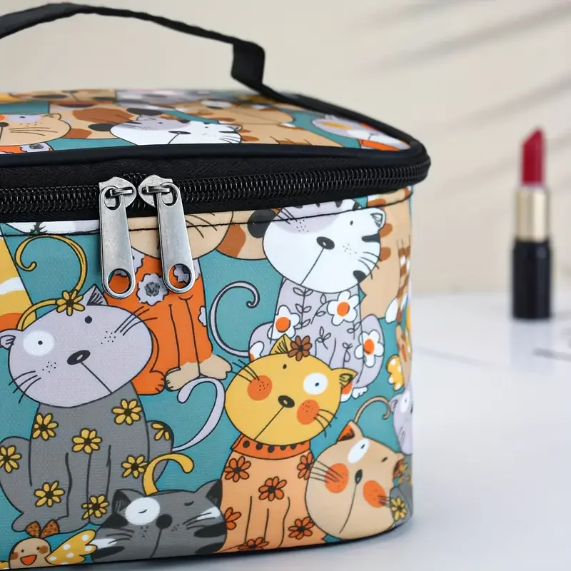 Borse da pranzo in tela per bambini borsa da Picnic per bambini con isolamento termico a righe in tela funzionale portatile