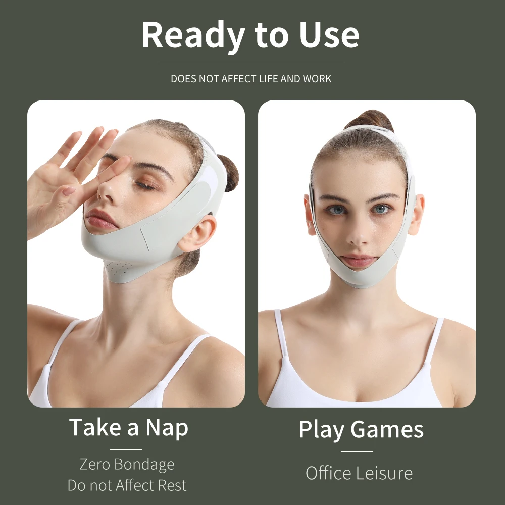 V-Face Mask Thin Face Straps Light Breathable Lifting Firming Physical Contouring Skin-friendly Comfortable Skin Moisturized