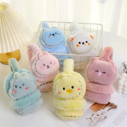 Inverno caldo peluche paraorecchie per le donne bambini protezioni per le orecchie Fluffy Soft Cashmere Cartoon Cute Animal auricolari pieghevoli regolabili