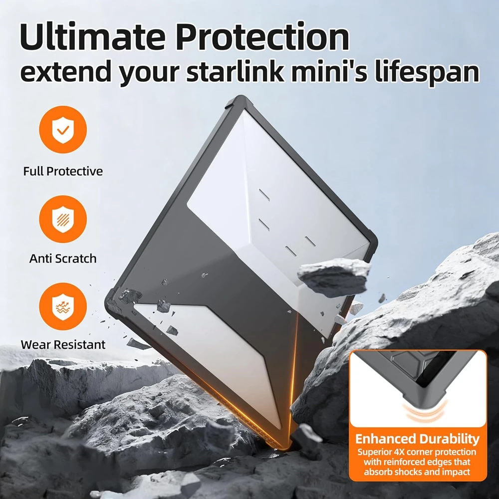 Silicone Protective Cover for Starlink Mini Heat Dissipation Vents Dustproof for StarLink Mini Shock-Absorbing Accessories