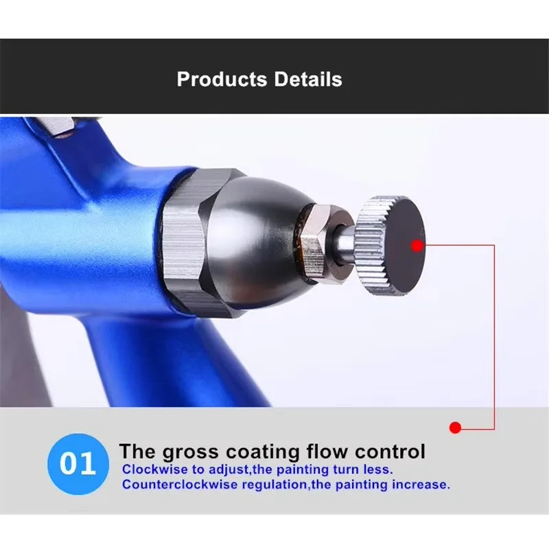 Pistola a spruzzo a doppia testa con pistola a spruzzo a due componenti con due ugelli circolari a forma di ventaglio
