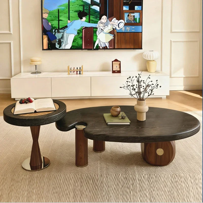 Lift Square Modern Coffee Table Oak Room Acrylic Metal Minimalist End Decorative Glass Coffee Table Meubles Hotel Furniture