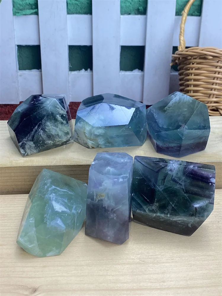 

Decoration Home 1pc 100% Natural Mineral Fluorite Treat Reiki Irregularities Rough Stones Holiday Gifts Office Supplies Gemstone