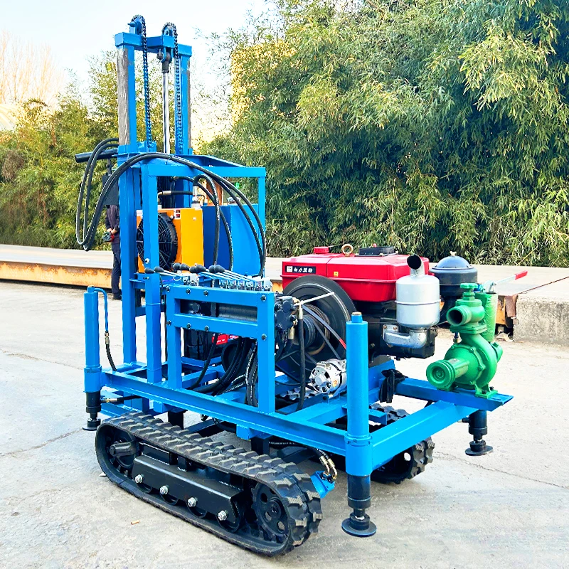 

Индивидуальная гидравлическая гусеничная дизельная дрель мощностью 22 л.с. Прецизионная установка для бурения водяных скважин глубиной 200 м.