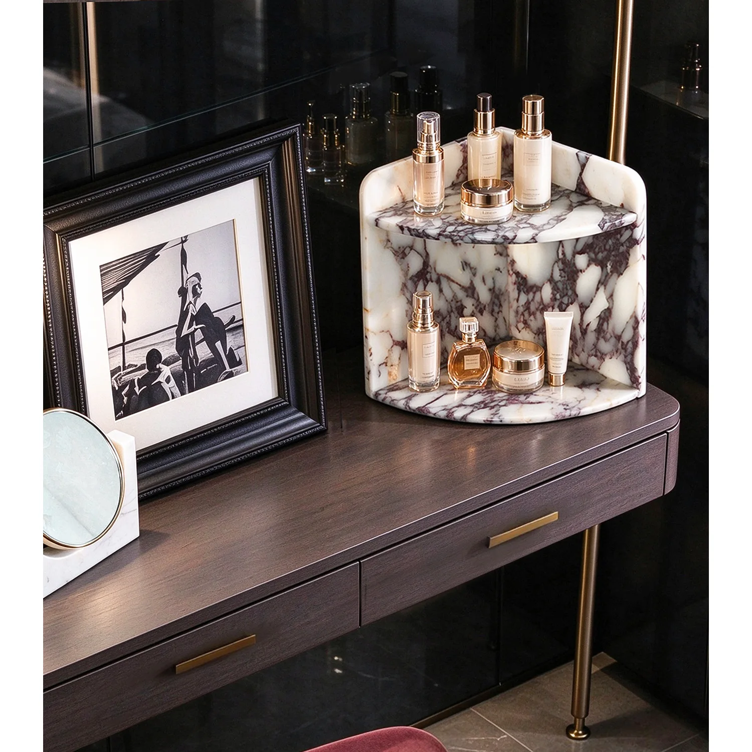 Dwupoziomowy, narożny regał do – Home Edit Bathroom Storage recenzja i cena
